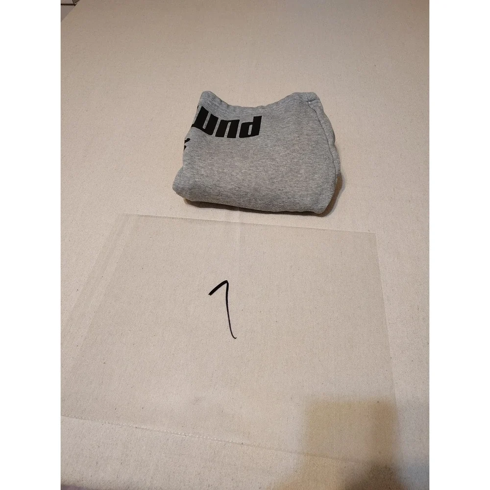Puma Athletic Shorts Fleece Heavy Gray Big Logo Athletic Casual Size Small‎ 7